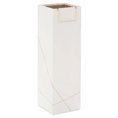 13" Gold Lines on Black Wine Gift Bag
