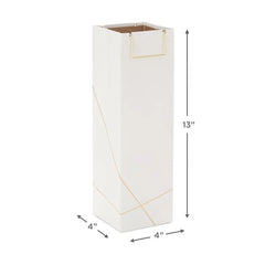 13" Gold Lines on Black Wine Gift Bag