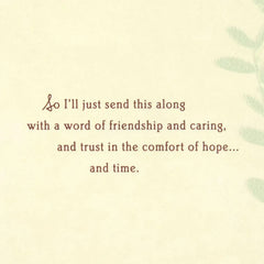 A Word of Friendship and Caring Sympathy Card