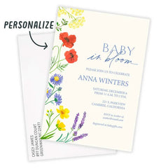 Wildflowers Baby Shower Invitation