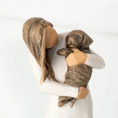 Willow Tree Adorable You Dark Brown Dog Figurine, 7.5"