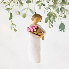 Willow Tree Bright Hope Girl With Bouquet Ornament, 4"