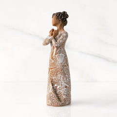 Willow Tree Music Speaks Woman Figurine, Darker Skin