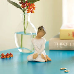Willow Tree Serenity Sitting Girl Figurine, 3.5"