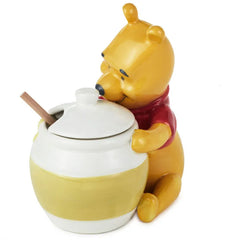 Disney Winnie the Pooh Ceramic Honey Pot With Serving Wand, Set of 2