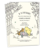 Disney Winnie the Pooh B Is for Baby Flat Baby Shower Invitation