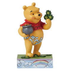 Jim Shore Disney Winnie the Pooh With Clover Figurine, 4.5"