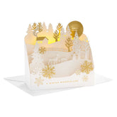 Winter Wonderland Musical 3D Pop-Up Holiday Card With Light