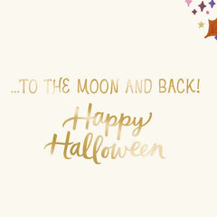 Love You to the Moon and Back Halloween Card for Granddaughter