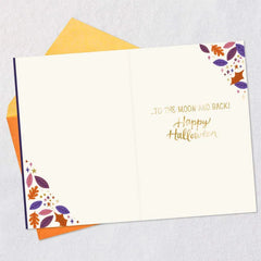 Love You to the Moon and Back Halloween Card for Granddaughter