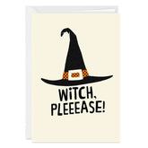Witch Please Funny Custom Halloween Card
