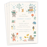 Woodland Animals Baby Shower Invitation