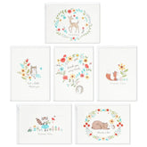 Woodland Animals Assorted Blank Thank-You Notes, Box of 48