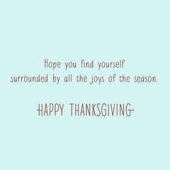 All the Joys of the Season Thanksgiving Card From Us