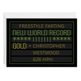 World Record Holder Funny Custom Celebration Card