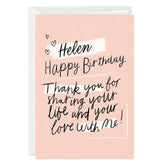 Sharing Life and Love Together Custom Birthday Card