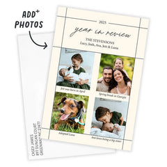 Year In Review With Captions Photo Collage Flat Holiday Photo Card