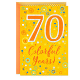 Colorful Years 70th Birthday Card
