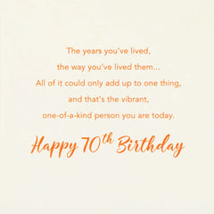 Colorful Years 70th Birthday Card