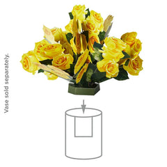 Build-a-Bouquet Yellow Roses Pop-Up Paper Flowers