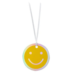 Yellow Smiley Face Die-Cut Gift Tag