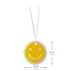 Yellow Smiley Face Die-Cut Gift Tag
