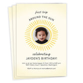 First Trip Around the Sun Flat Birthday Invitation