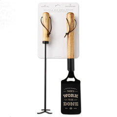 Yellowstone Work to Be Done Spatula and Branding Iron Grill Set