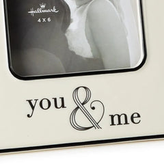 You & Me Cream Enamel Picture Frame, 4x6