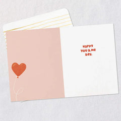You and Me Balloons Anniversary Card