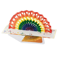 You're Amazing Rainbow and Hearts 3D Pop-Up Love Card
