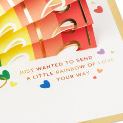 You're Amazing Rainbow and Hearts 3D Pop-Up Love Card
