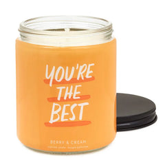You're the Best Berry and Cream Scented Jar Candle, 7 oz.