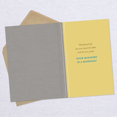 Thanking God for Your Heart Religious Clergy Appreciation Card for Youth Minister