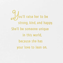 Strong, Unique and Loved New Baby Girl Card