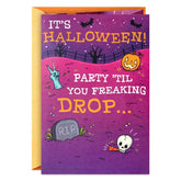 Zombie Dance Party Funny Musical Pop-Up Halloween Card With Light