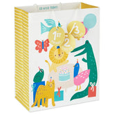 13" Zoo Animals Large Birthday Gift Bag