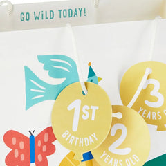 13" Zoo Animals Large Birthday Gift Bag