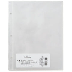 1-Pocket Recipe Album Refill Pages, Pack of 16