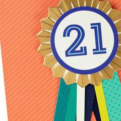 You're Beyond Ordinary 21st Birthday Card With Wearable Badge