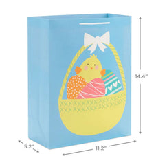 14.4" Chick and Bunny 2-Pack Extra-Large Easter Gift Bags