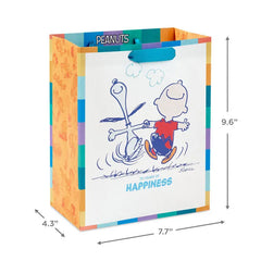 9.6" Peanuts® 75th Anniversary Happy Dance Medium Gift Bag