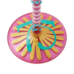 Lolita Happy 75th Birthday Handpainted Wine Glass, 15 oz.