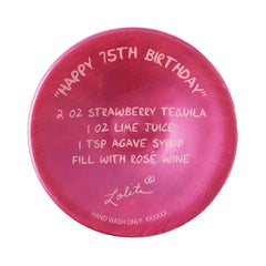 Lolita Happy 75th Birthday Handpainted Wine Glass, 15 oz.