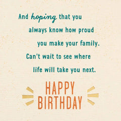 New Adventures and Happiness Ahead 16th Birthday Card for Grandson