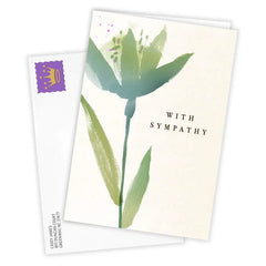 Serene Watercolor Flower Custom Sympathy Card