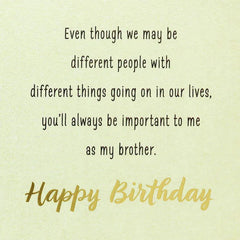 We May Be Different Birthday Card for Brother