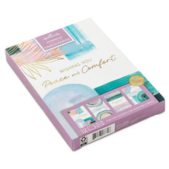 Soothing Brushstroke Pastels Assorted Sympathy Cards, Pack of 12