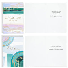 Soothing Brushstroke Pastels Assorted Sympathy Cards, Pack of 12