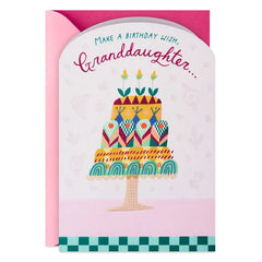 Wish Come True Birthday Card for Granddaughter